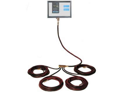 Čtyřhadicový digitální nástěnný pneuhustič D13ST50C, 0-10 bar, hadice 7,6 m - PCL