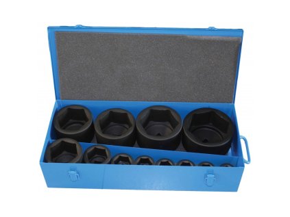 Sada nástrčných hlavic 1", šestihranné, 27-105 mm, 12 kusů - ASTA