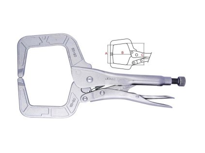 Kleště rychloupínací s pákovým mechanismem, typ C, délka 275 mm  - JONNESWAY P37M11A