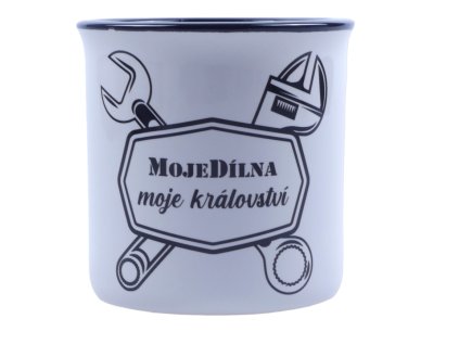 Hrníček "MojeDílna moje království", bílý, 240 ml