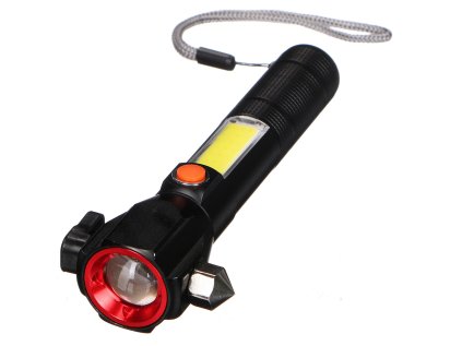 Svítilna LED do auta bezpečnostní s magnetem, 300 lm, micro USB - SIXTOL