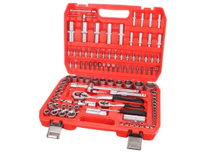 Gola sada 1/2", 1/4", Cr-V ocel, hlavice, bity, 108 ks v kufru - SIXTOL