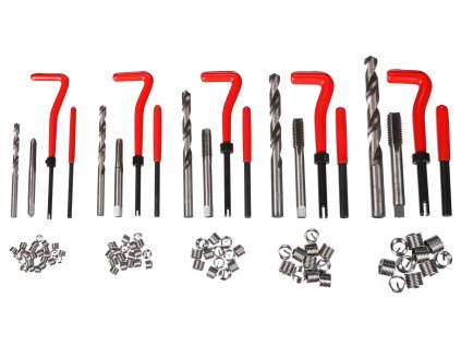 Sada na opravu závitů, M5 - M12, 131 ks - SIXTOL