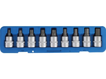 Zástrčné hlavice Imbus a TORX 3/4", H14-H22 a T60-T100, sada 9 dílů - BGS 5189