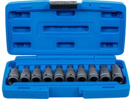 Zástrčné hlavice úderové TORX 1/2", T20-T70, sada 10 dílů - BGS 5097