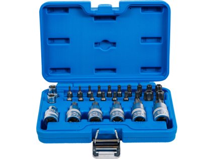 Zástrčné hlavice a bity TORX 1/2", T10-T70, sada 27 dílů - BGS 5101
