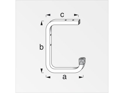 Nástěnný/stropní držák, policový, pozink, 115x160x100 mm, nosnost 30 kg - ALFER