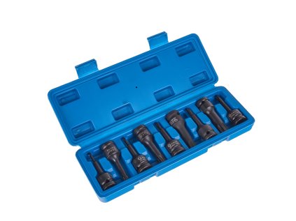 Hlavice 1/2” zástrčné úderové TORX, velikosti T20-T70, sada 9 ks