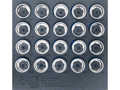 BGS Technic BGS 8962 Zástrčné hlavice 1/2" pro bezpečnostní šrouby kol BMW (Sada 20 dílů)