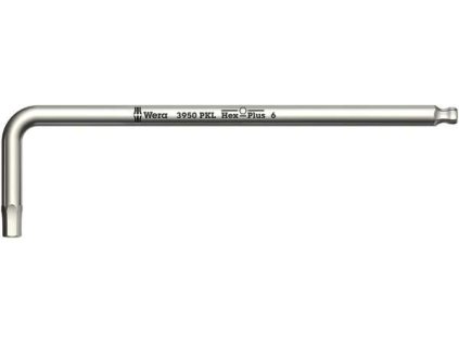 Wera 022702 Zástrčný klíč šestihranný (inbus) 2,5 mm 3950 PKL, nerezová ocel
