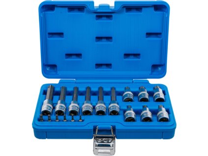 Zástrčné hlavice TORX s otvorem 1/4" a 1/2", TT10-TT60, sada 18 dílů - BGS 5174