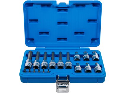 Zástrčné hlavice TORX s otvorem 1/4" a 1/2", TT10-TT60, sada 18 dílů - BGS 5174