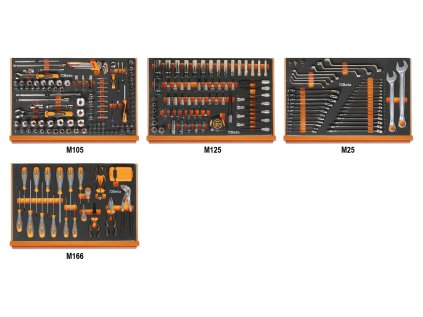 Sada modulů - 273 ks nářadí pro opravu automobilů, 4 pěnové EVA moduly - Beta Tools