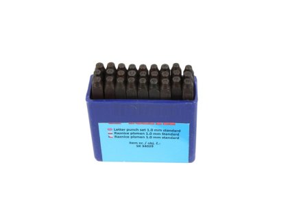 Razící matrice písmen, sada 27ks 3,0 mm