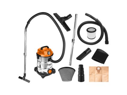 Průmyslový vysavač pro mokré i suché vysávání, 1400 W, 30 l - NEO tools 04-738