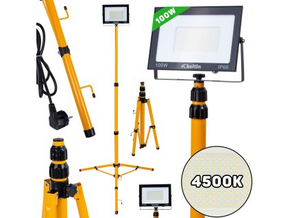 Dílenská lampa LED SMD 100 W (10000 lm), na stojanu, neutrální bílá (4500K), 230 V