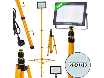 Dílenská lampa LED SMD 50 W (4500 lm), na stojanu, studená bílá (6500K), 230 V
