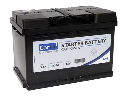 Autobaterie CARFIT 74 Ah, 620 A, 12 V, L3B, 278x175x190 mm