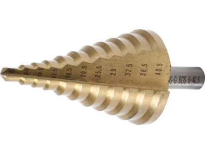 BGS Technic BGS 1615 Kónický vrták HSS pr. 6 ÷ 40,5 mm s titanovým povrchem