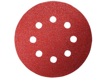 Brusné papírové kotouče - smirek, průměr 125 mm, 8 otvorů, různé hrubosti, sada 3 ks