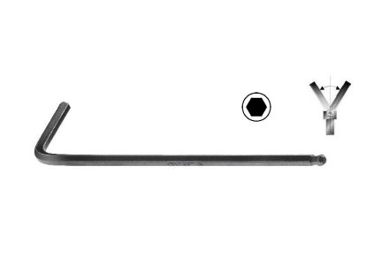 Klíč šestihranný prodloužený s kuličkou Imbus (různé velikosti) - Tona Expert