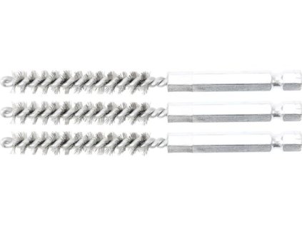 Sady kartáčů na vrtačku, různé rozměry, ocelové, 3 ks - BGS technic