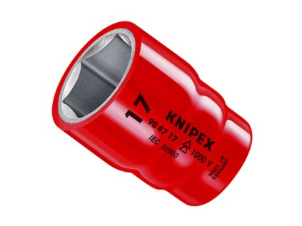 Hlavice nástrčná, 1/2", šestihran, izolovaná, 1000V, různé velikosti - KNIPEX