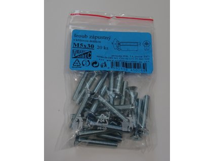 Šrouby zápustné, křížové DIN 965, pozinkované - balení