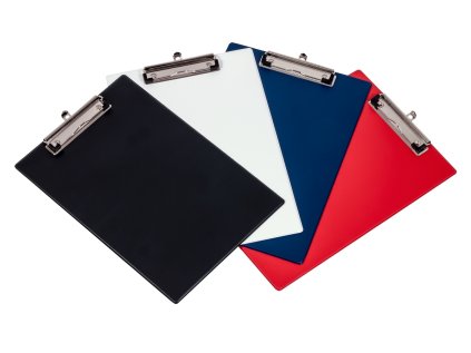 Podložky A4 s klipem na dokumenty, různé barvy