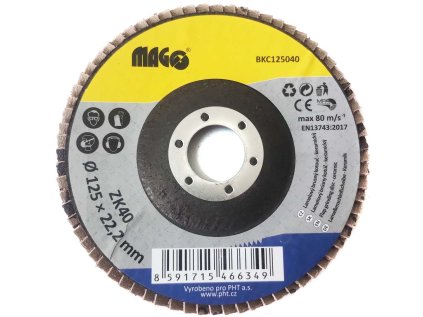 Lamelový brusný kotouč 125 mm, různé zrnitosti - MAGG