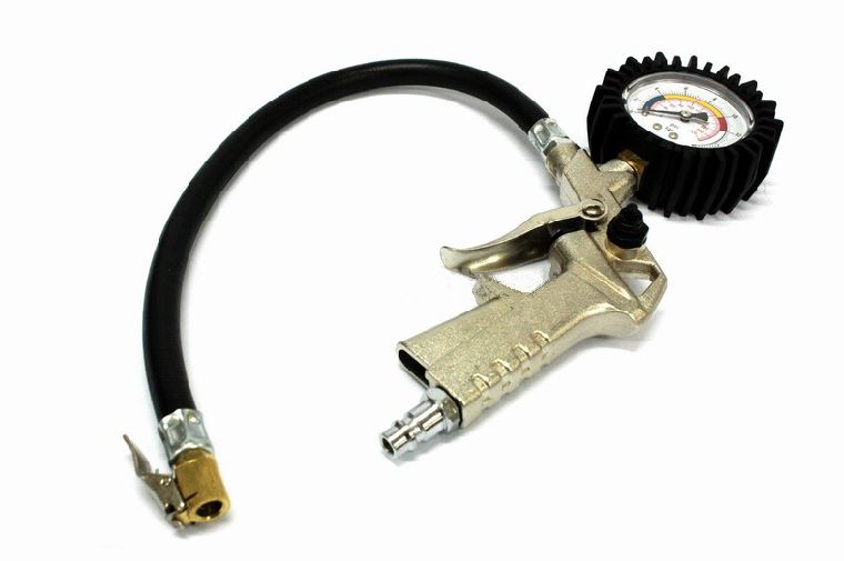 MAGG Pistole foukací, pneuhustič s manometrem a hadicí