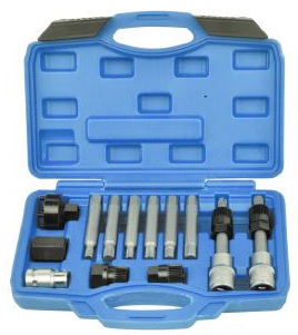 Sada na demontáž řemenic alternátorů, 13 kusů - QUATROS QS20352