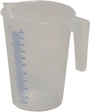 Průhledná polypropylénová odměrná nádobka 0,5 l