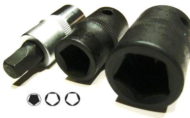 Sada 5hranných nástrčných klíčů na brzdové třmeny - QUATROS QS70401