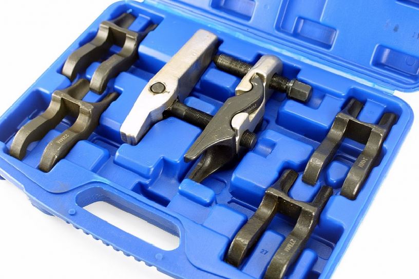 Stahovák kulových kloubů, zaměnitelné čelisti, 5 kusů - QS12436