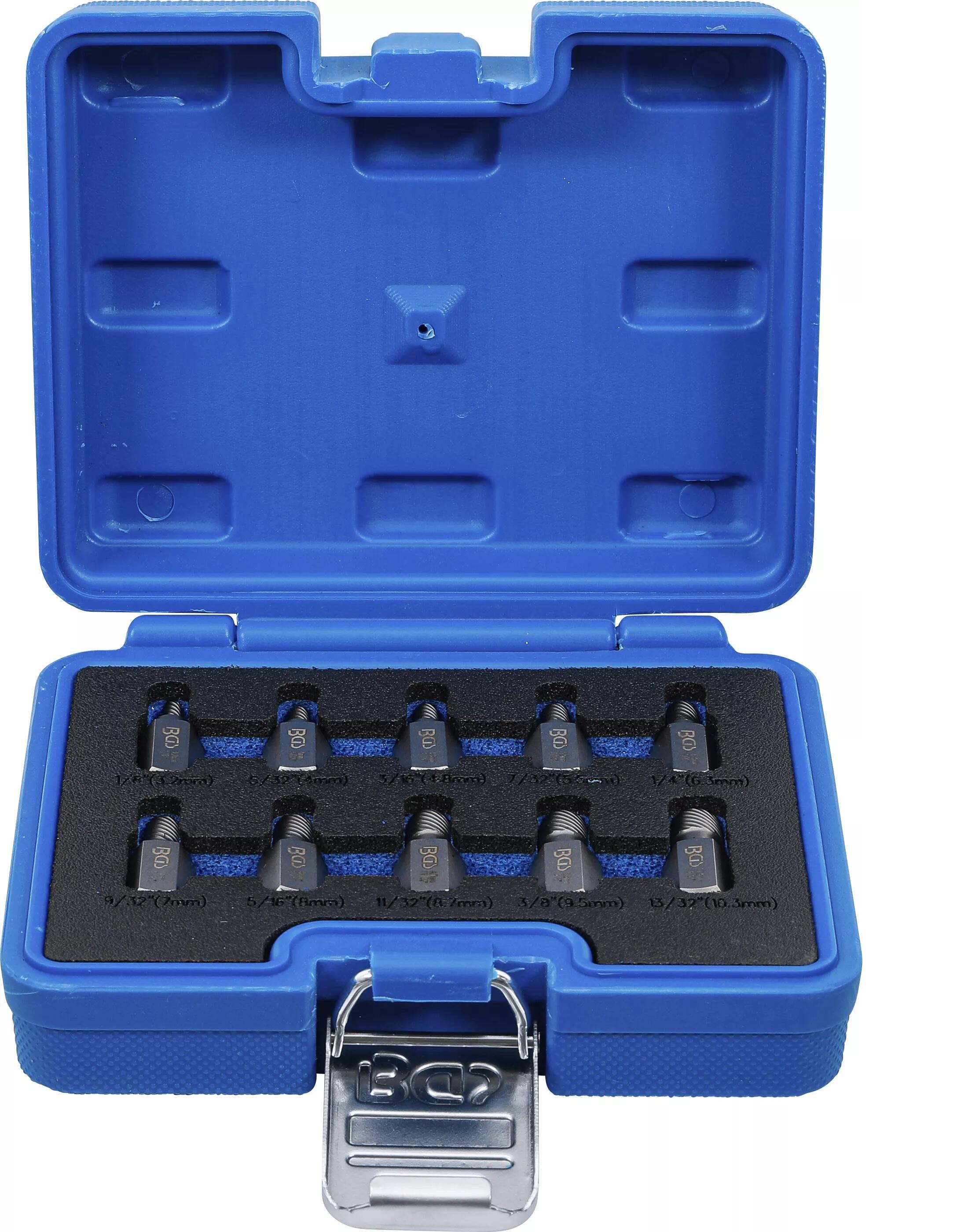 Přípravky na povolení poškozených šroubů 3-11 mm, sada 10 ks - BGS 8547