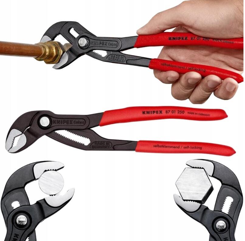 Instalatérské SIKO kleště, rozsah 50 mm, délka 250 mm - KNIPEX Cobra 87 01 250