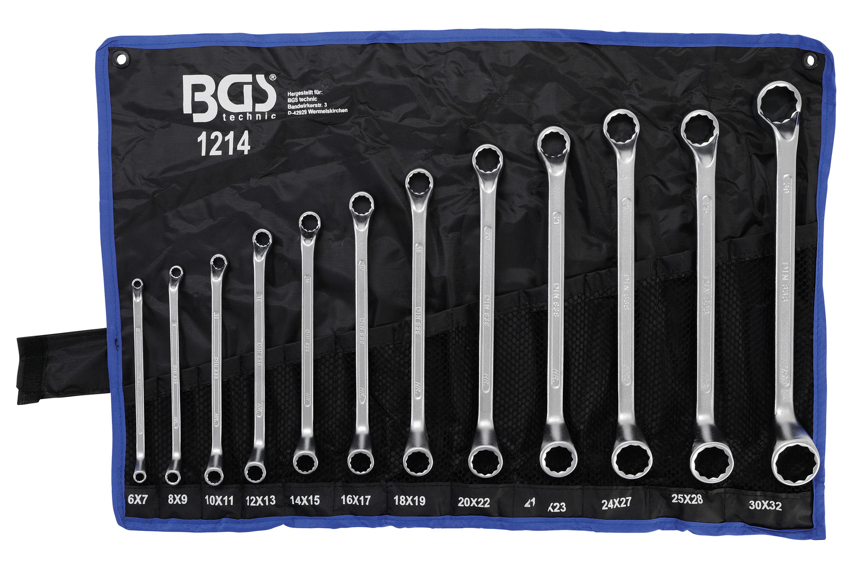 BGS technic Klíče očkové „trháky“, vel. 6-32 mm, sada 12 ks v obalu - BGS 1214