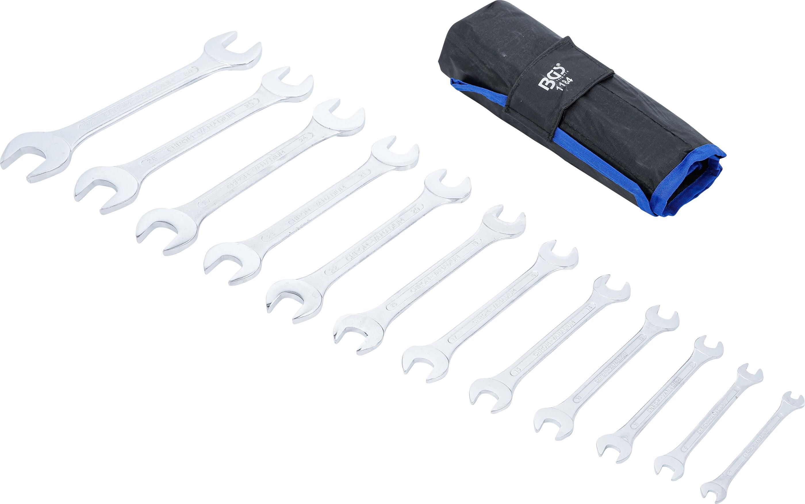 Ploché klíče, velikosti 6-32 mm, sada 12 ks v obalu - BGS 1184