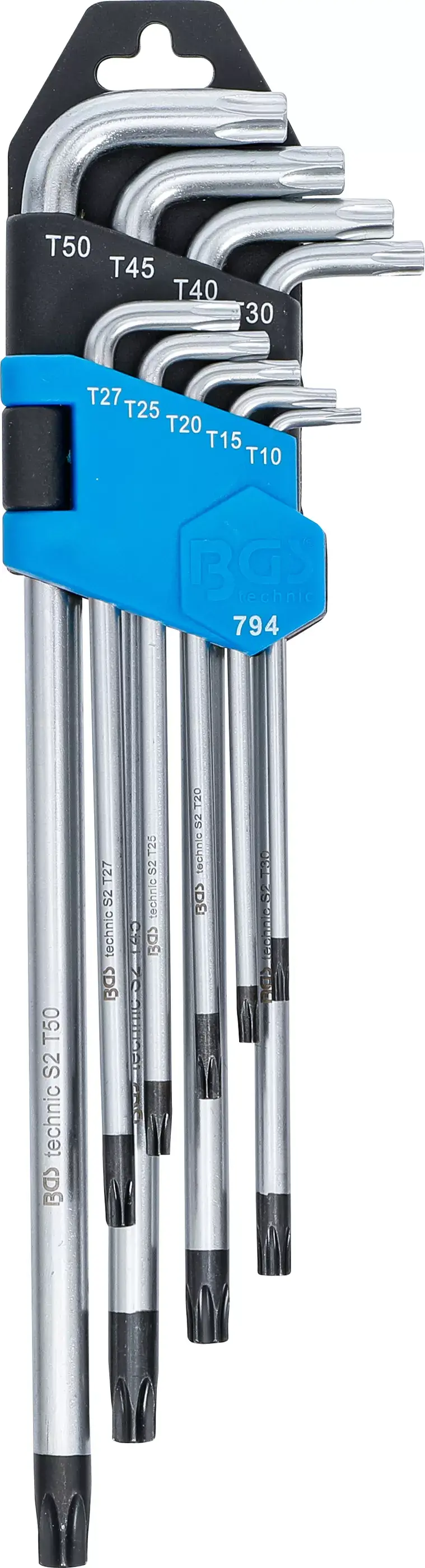 BGS technic Sada klíčů TORX s otvorem, vel. T10-T50, 9 ks - BGS 794 (obrázek 4)