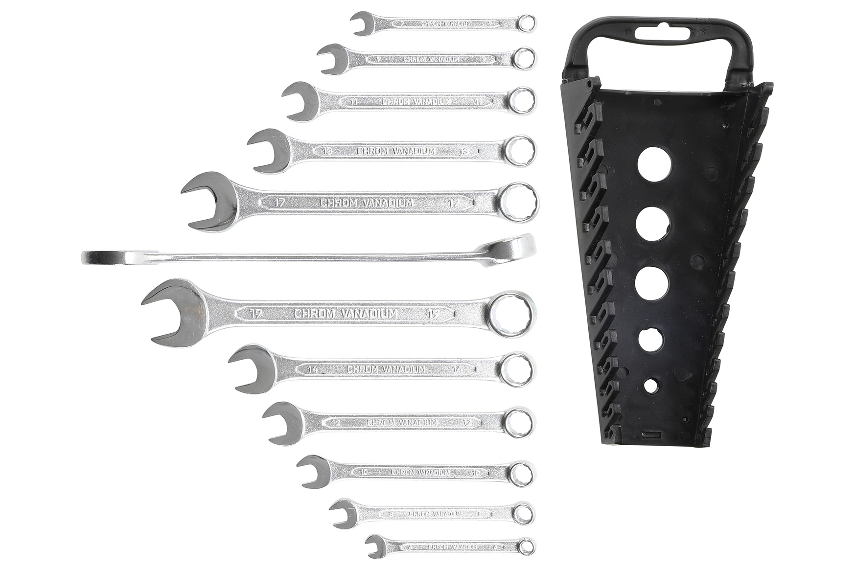 BGS technic Očkoploché klíče, velikosti 6-22 mm, sada 12 ks v pořadači - BGS 1211