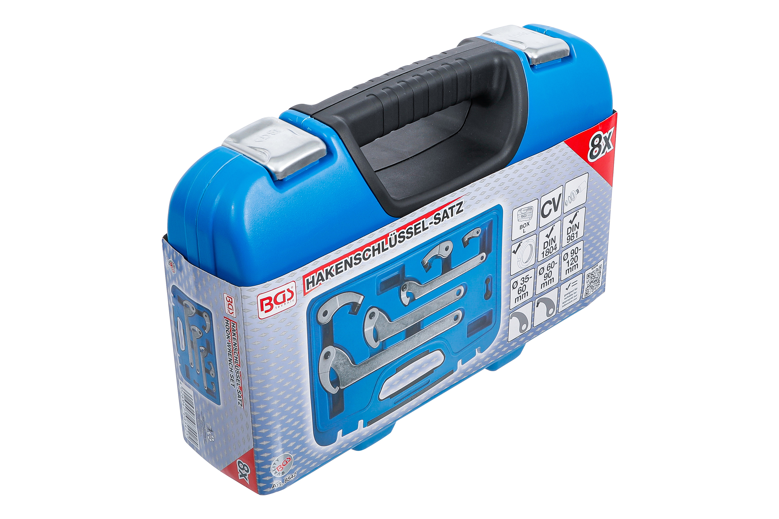 8-dílná sada hákových klíčů - BGS 8542