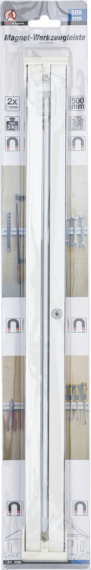 Magnetická lišta 500 mm bílá