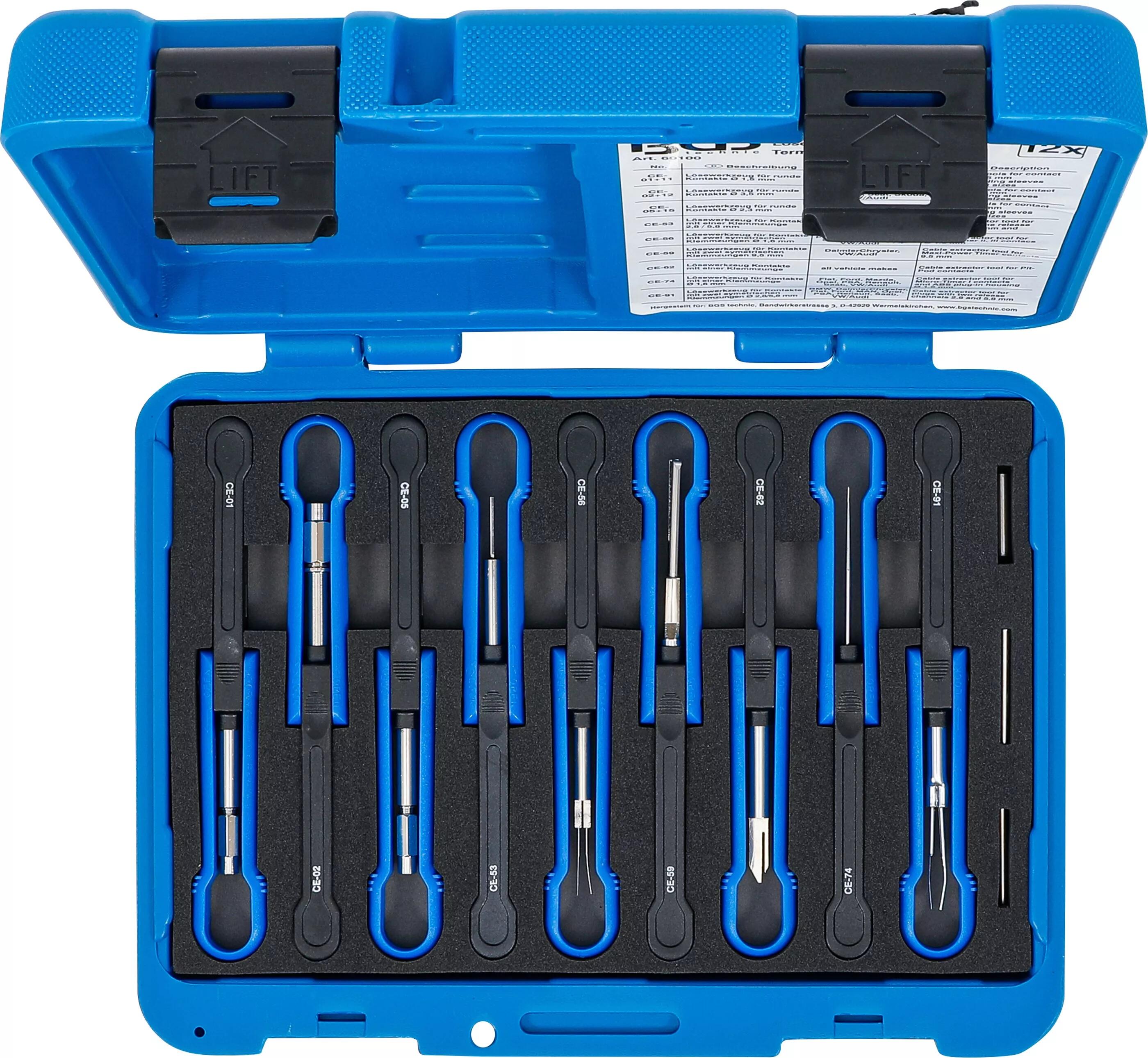 BGS technic Vypichováky konektorů 12 dílů- BGS 60100