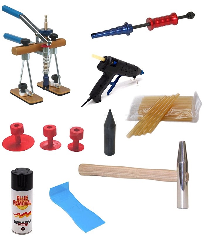 Sada pro vyrovnávání plechu nalepovacími hříbky 47ks