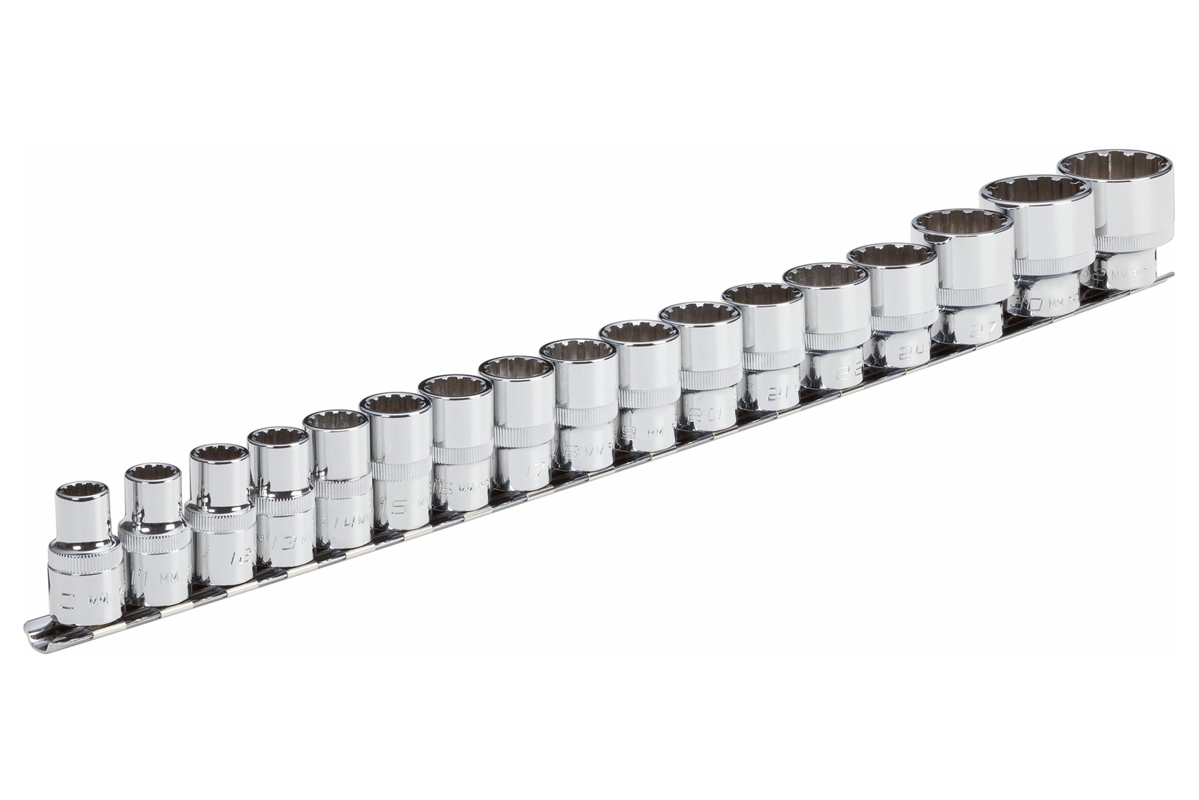 Hlavice multiprofilové 1/2", velikosti 10-32 mm, sada 17 ks, univerzální - VIGOR V1898