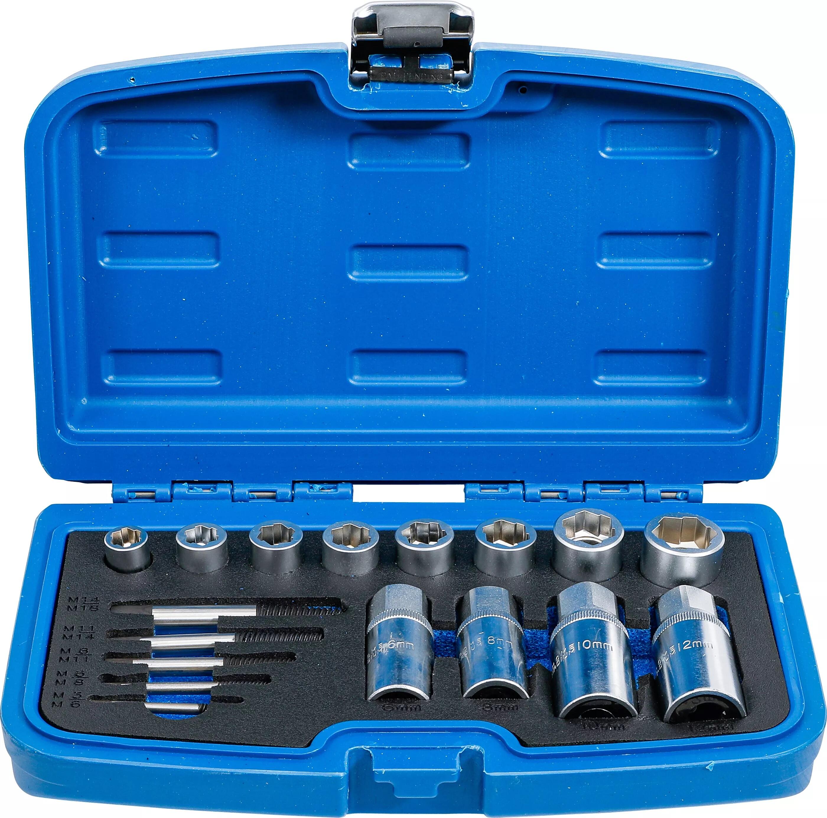 BGS technic Přípravky na povolení poškozených matic 9-19 mm a zalomených šroubů, sada 17 ks - BGS 8378 (obrázek 8)