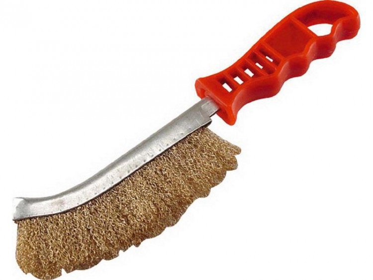 MAGG Kartáč drátěný pomosazený vlnitý drát 0,3mm