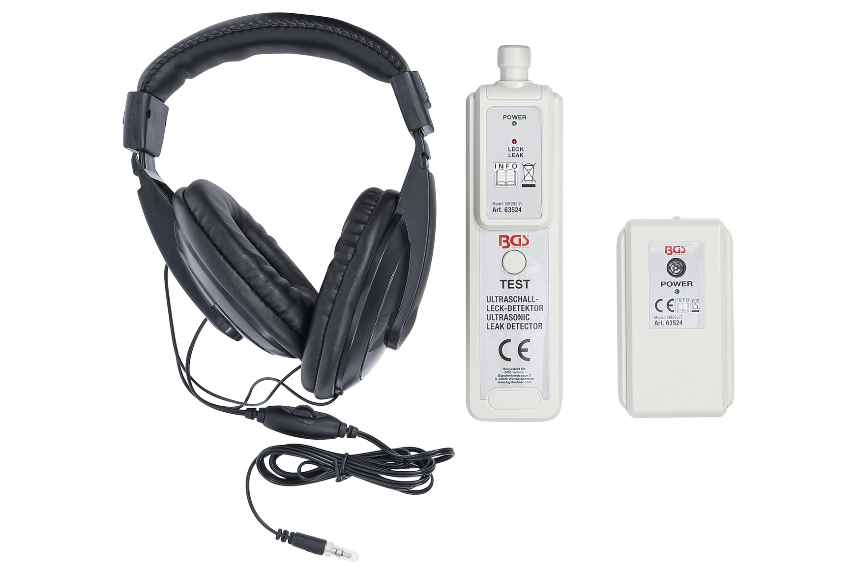 BGS technic Detektor ultrazvukový pro zjištění netěsnosti plynových, vzduchových a vodních systémů