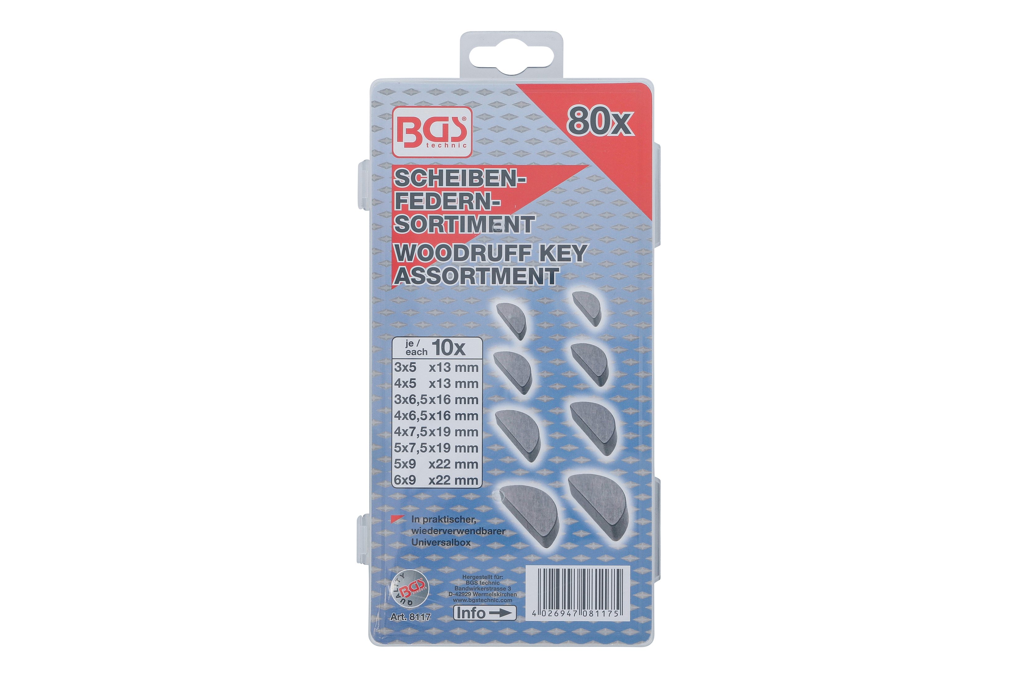 Sada klínových per 80 ks - BGS 8117